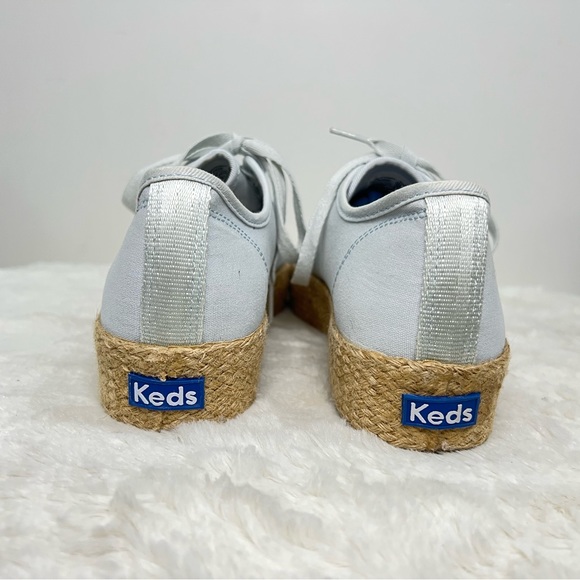 Keds Sneakers Women’s Size 9 Light Blue Triple Kick Canvas Jute Style WF62636 - Picture 8 of 15